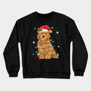 Goldendoodle Christmas Santa Hat Crewneck Sweatshirt